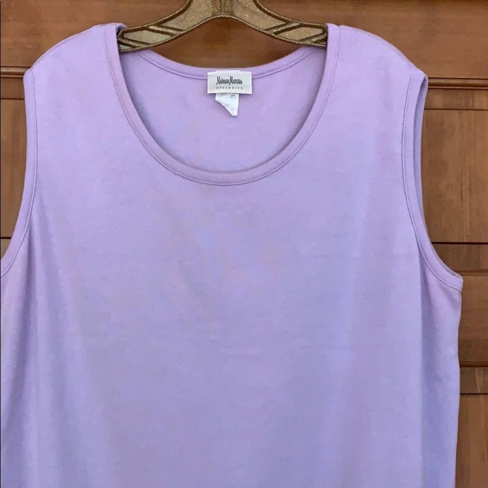 Lavender knit sleeveless top